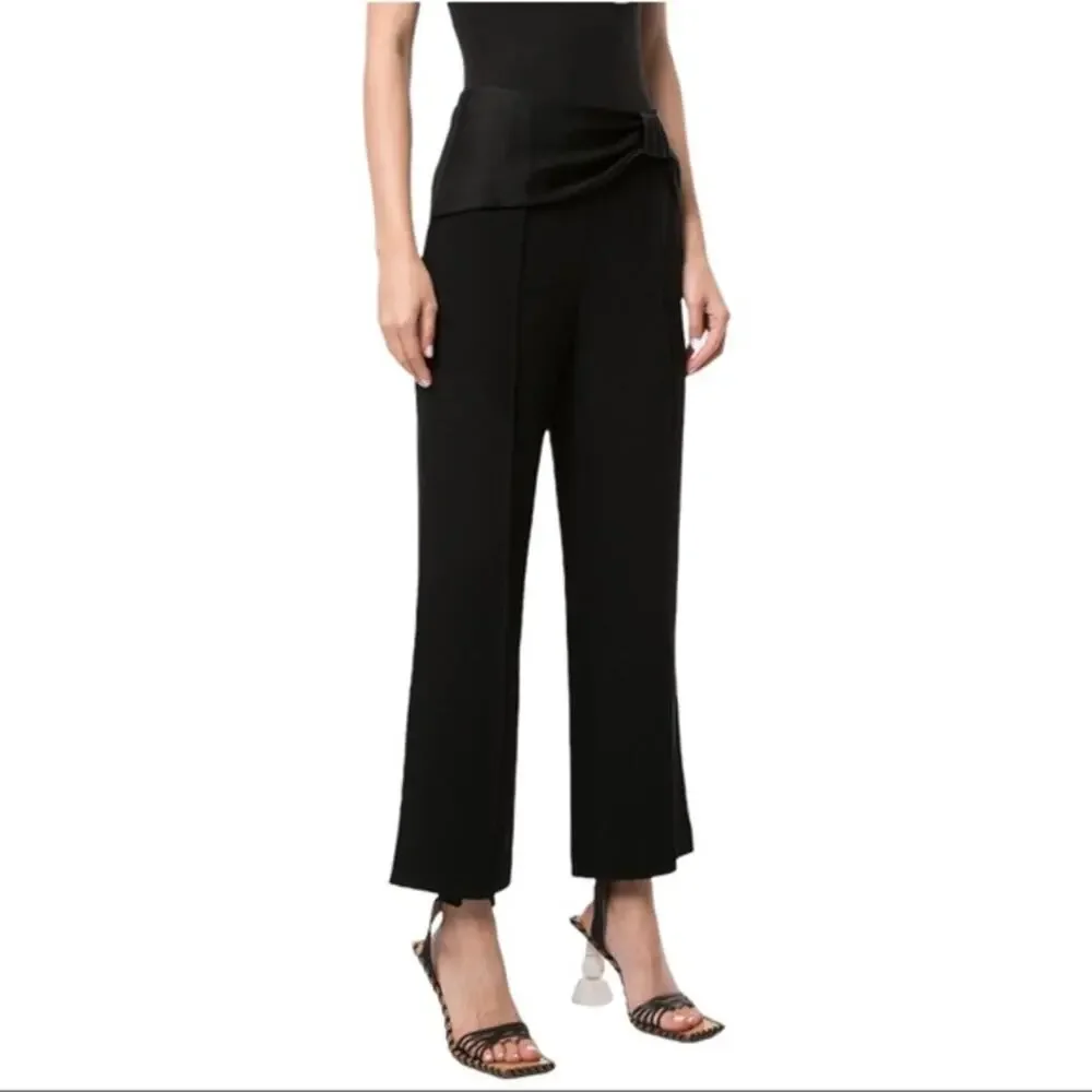 Jonathan Simkhai Sonia Bow Embellished Flare Pants 6 NWOT